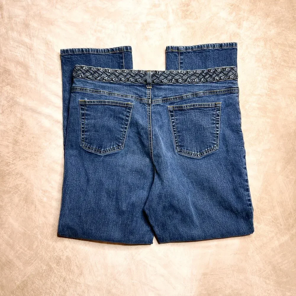 Vintage Y2K Ralph Lauren Jeans Co Braided Denim Pants High Rise Western Rodeo